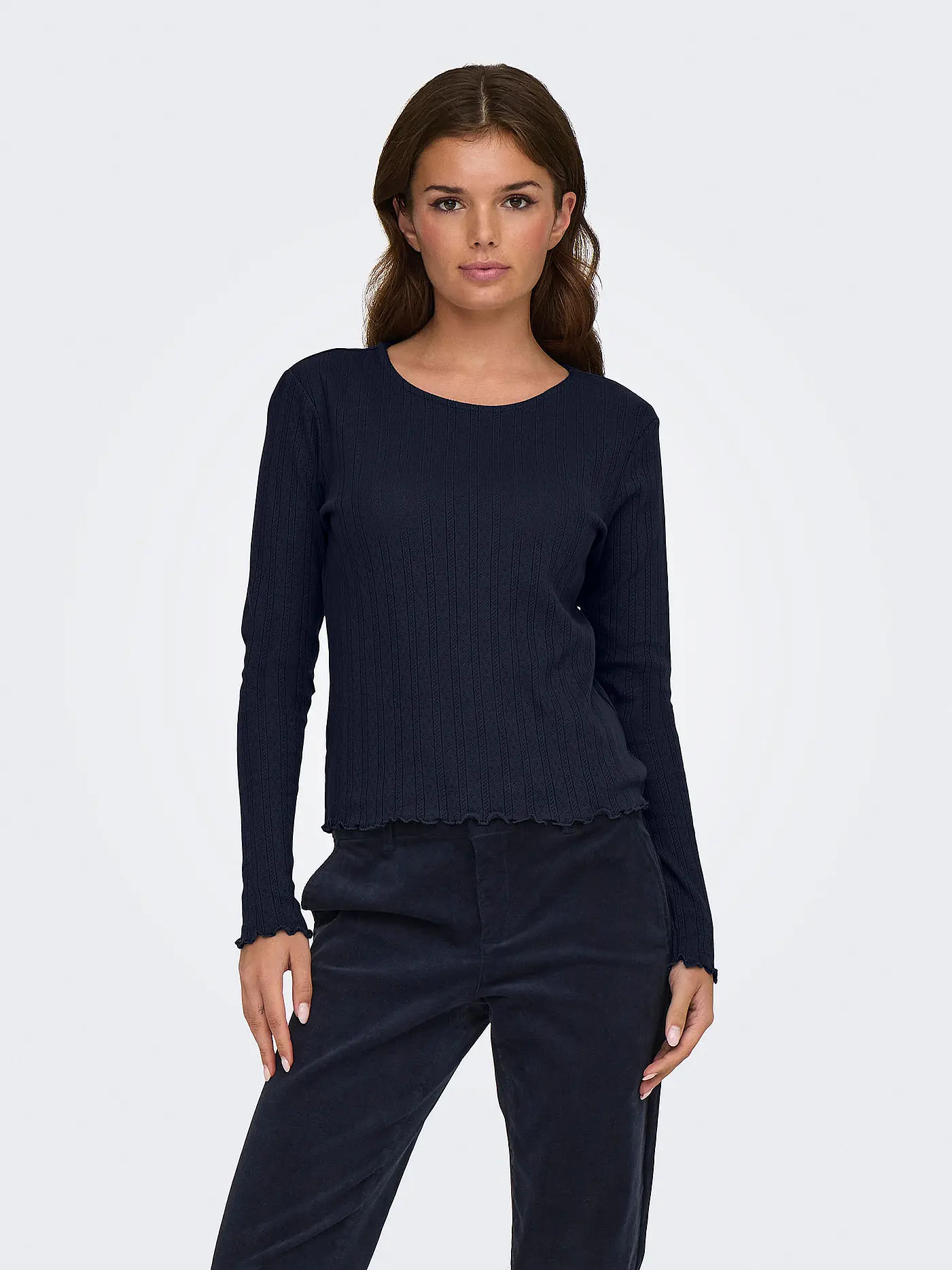 ONLY | Langarmshirt ONLCARLOTTA | dunkelblau